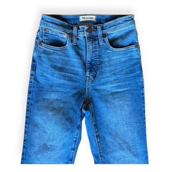 Madewell Straight leg Cali Demi boot denim jeans 24 - Picture 2 of 9